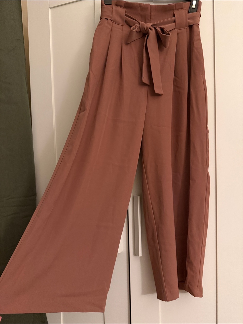 Dynamite High-Waist Paperbag Wide-Leg Pants